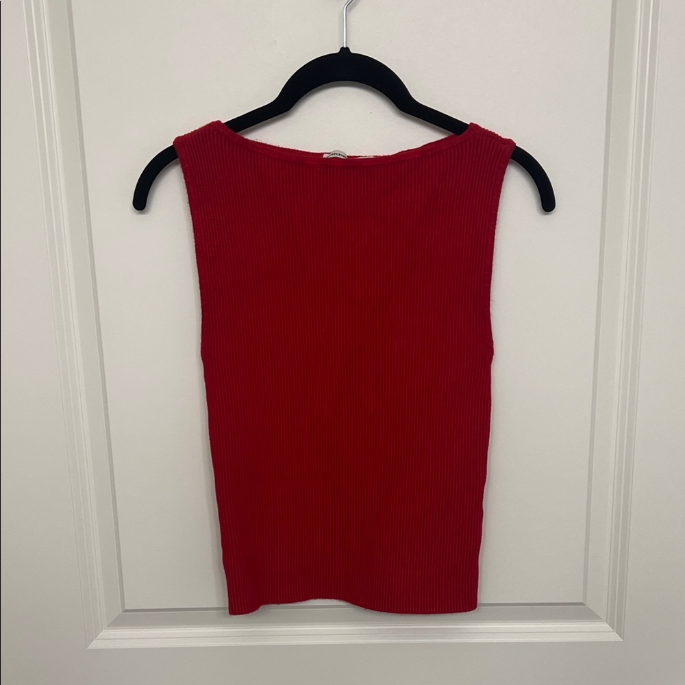 Abercrombie Red Sleeveless rib tank Women's Top